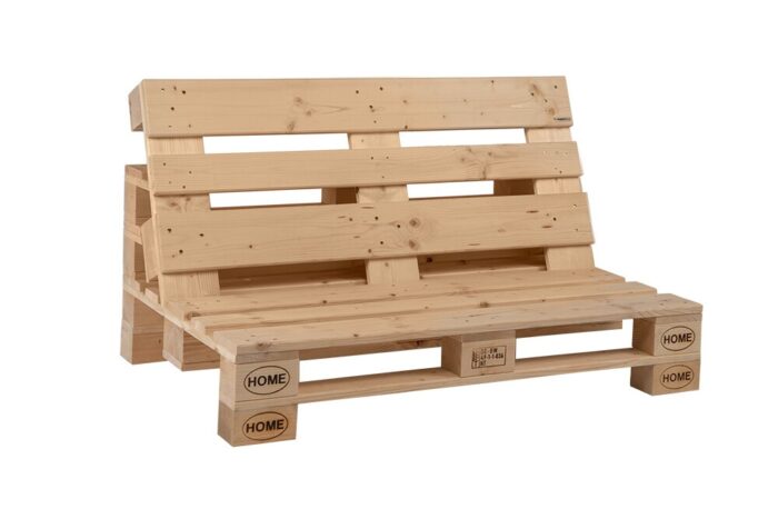 Palettenlounge 2er-Sofa aus neuen Paletten