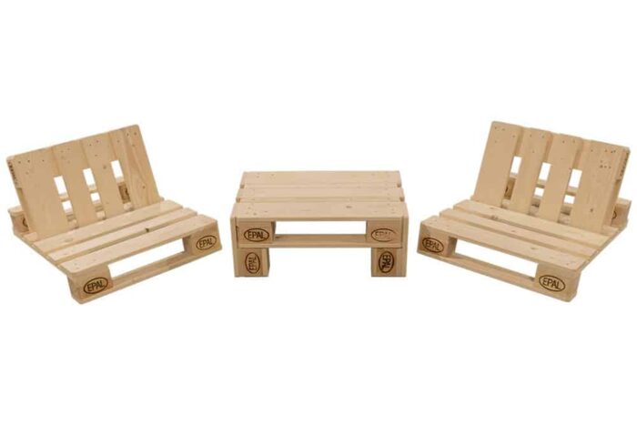 Palettenmöbel PALmen Strandset aus neuen Paletten