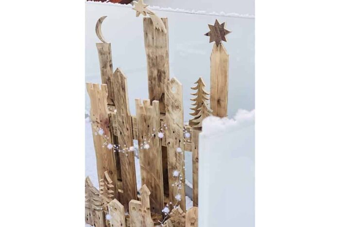 Winter - PALandschaft aus Paletten