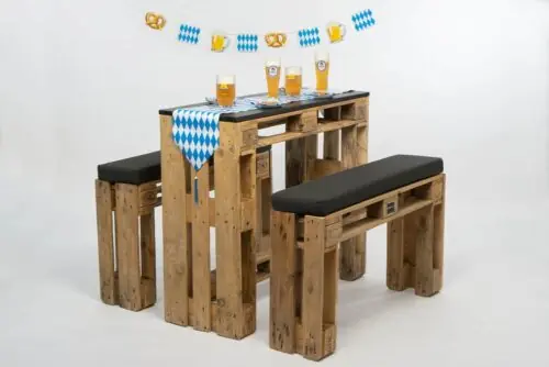PALI Bierzelt Garnitur - Palettenmöbel im Vintage Look
