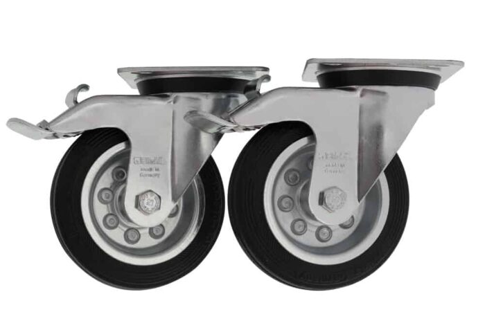 Lenkrolle mit Stopper - 2er Set
