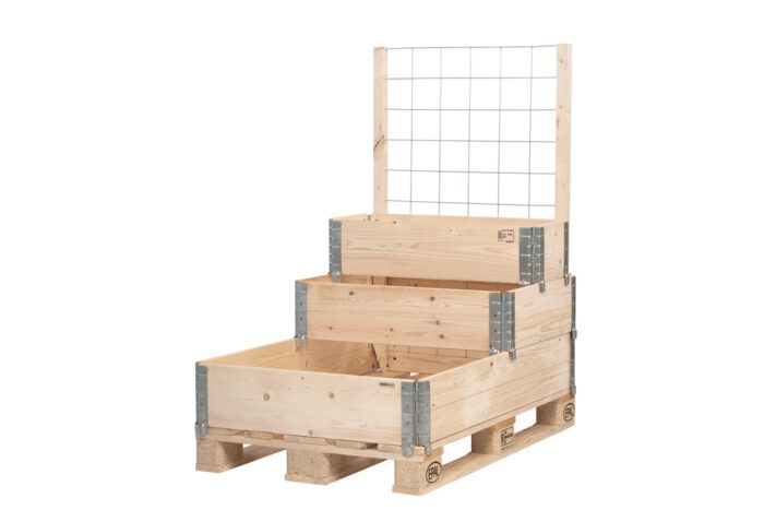 Rankgitter inkl. Holzpfosten für Hochbeet Rahmen